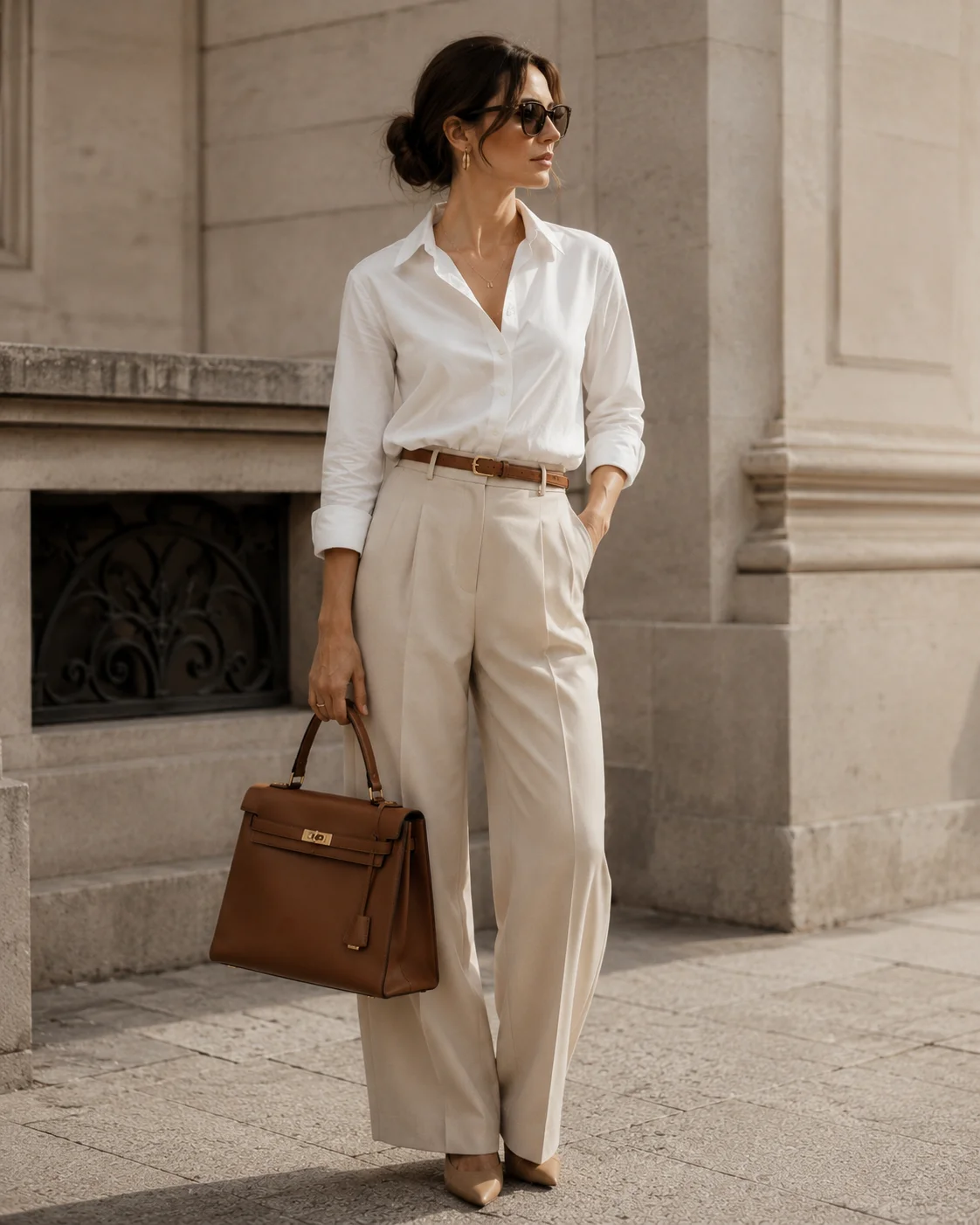 Outfit 12: The Leather Bag Effect