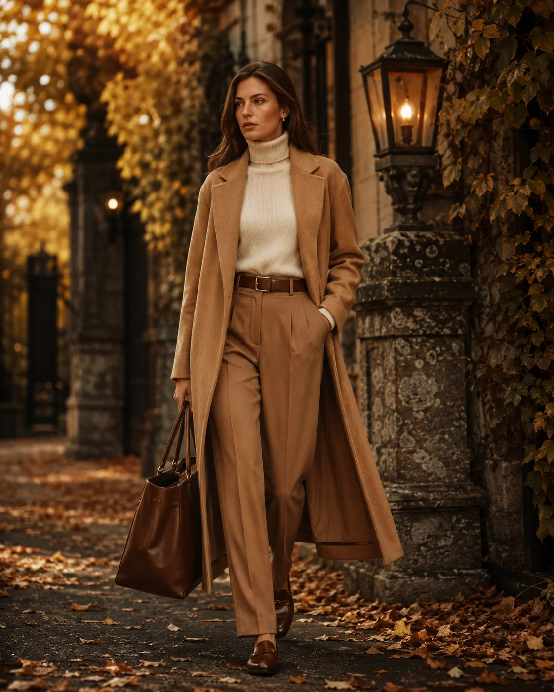 Outfit 14: The Leather and Camel