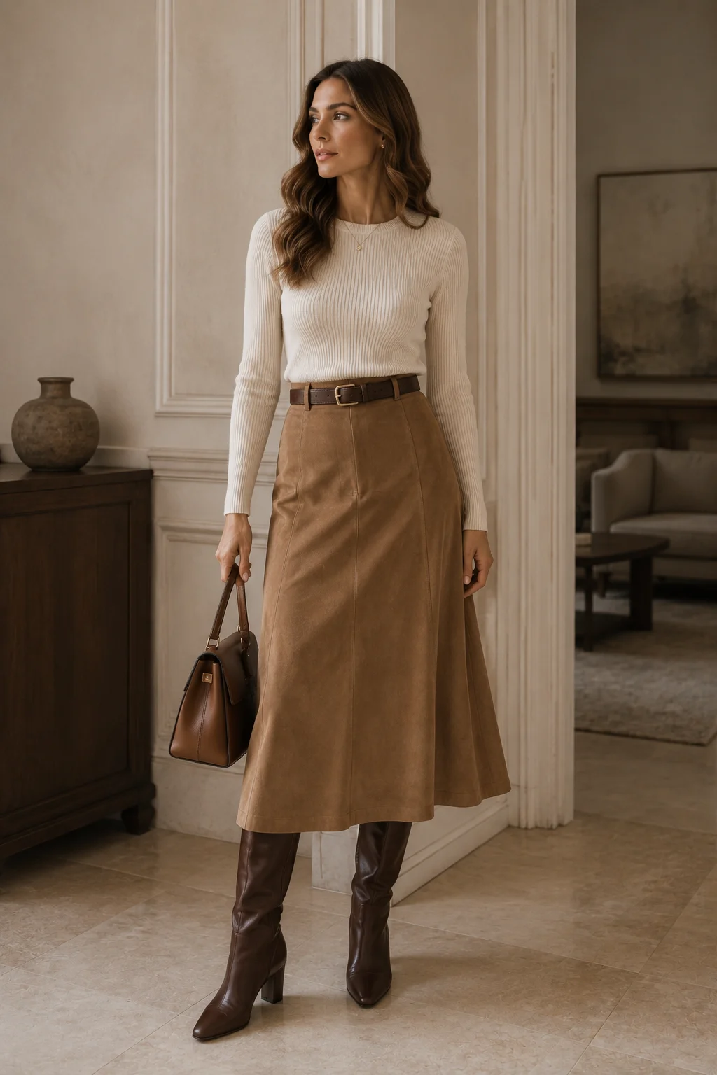 Outfit 16: The Midi Skirt Statement