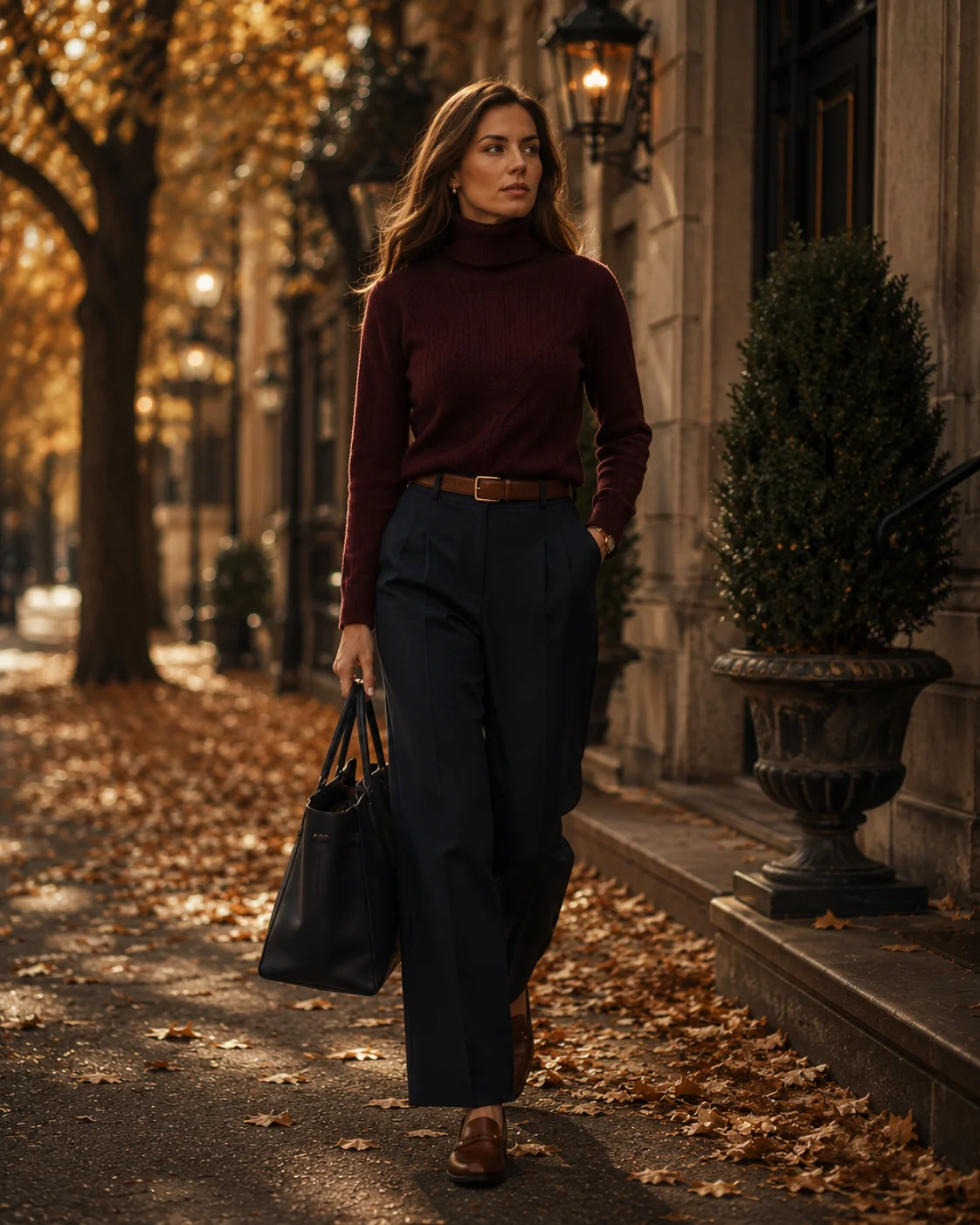 Outfit 17: The Burgundy and Navy Combination