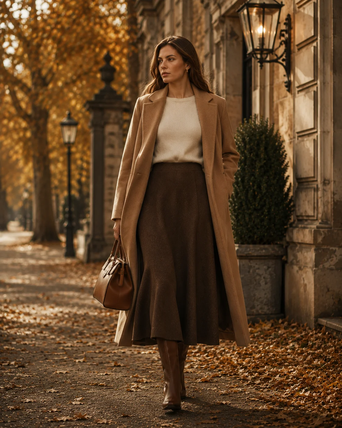 Outfit 18: The Wool Midi Skirt Look