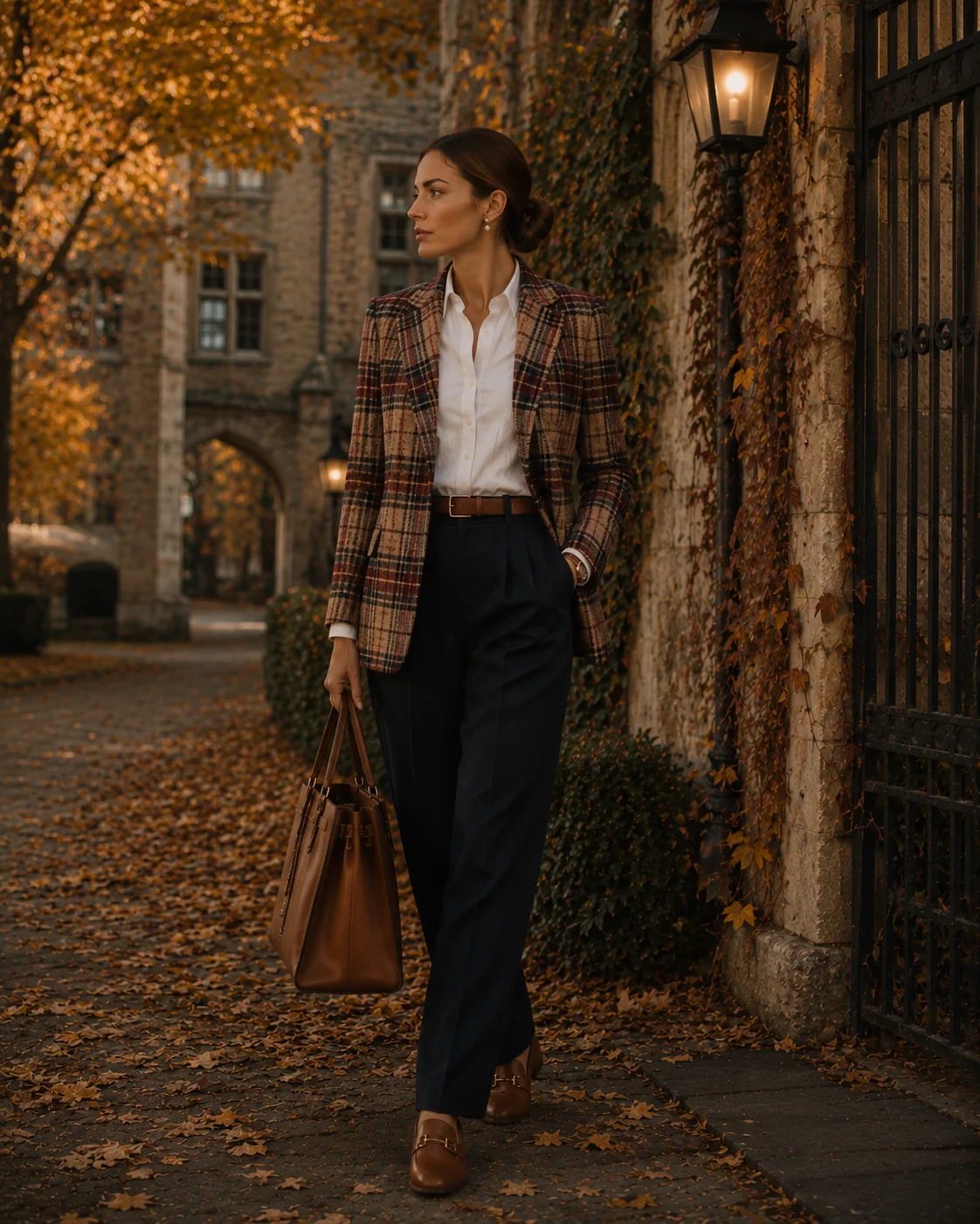 Outfit 2: The Plaid Blazer Fall Look