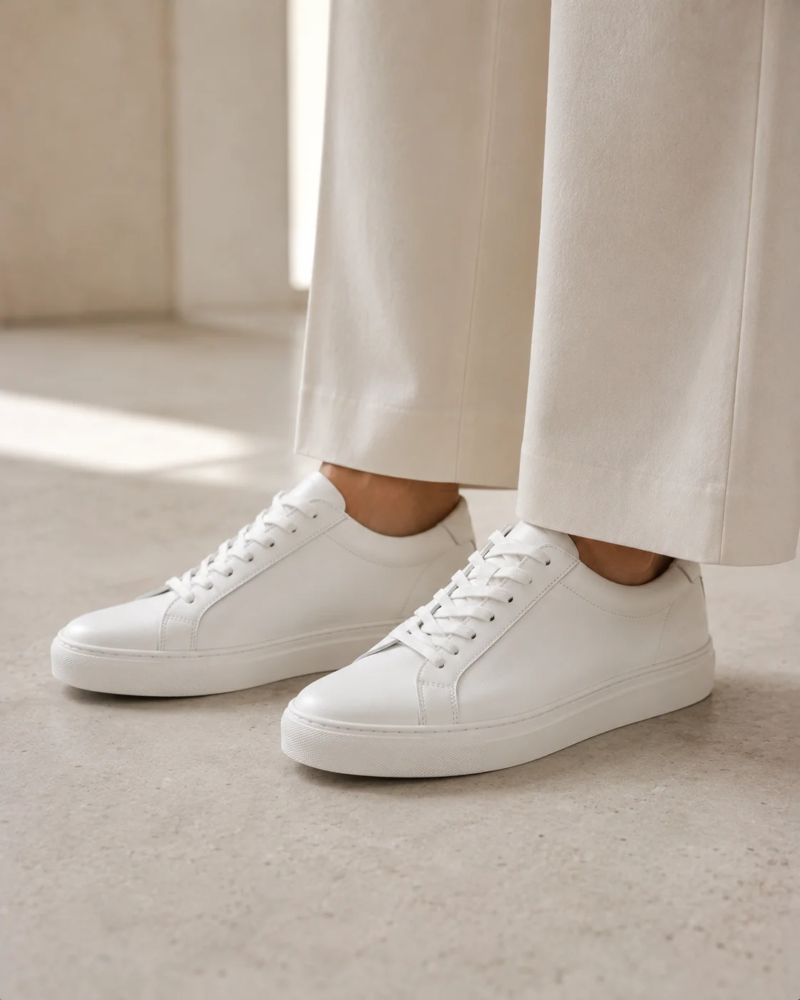 Piece 23: White Leather Sneakers