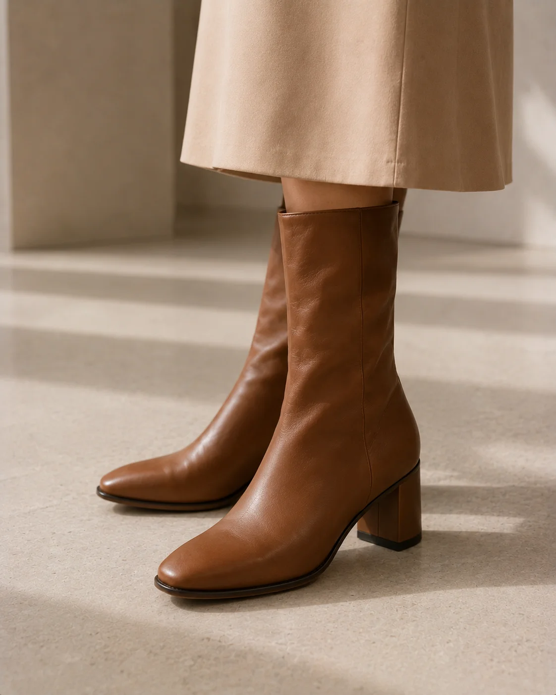 Piece 25: Brown or Tan Leather Boots