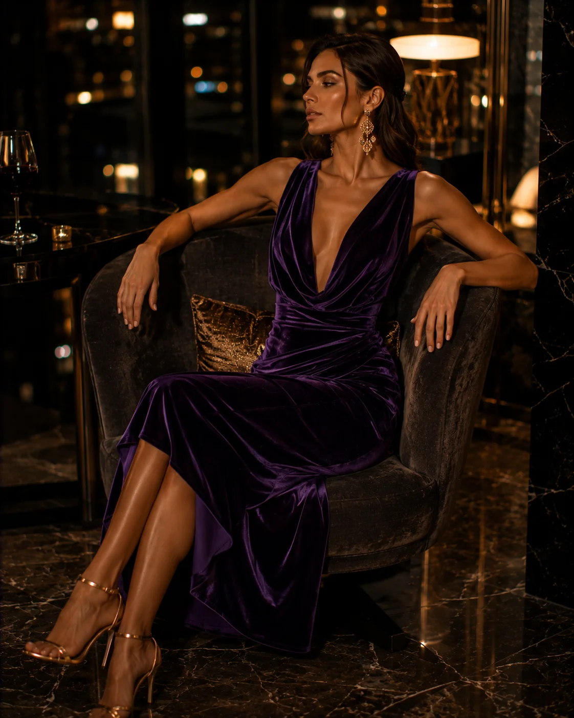Outfit 3: The Velvet Evening Look