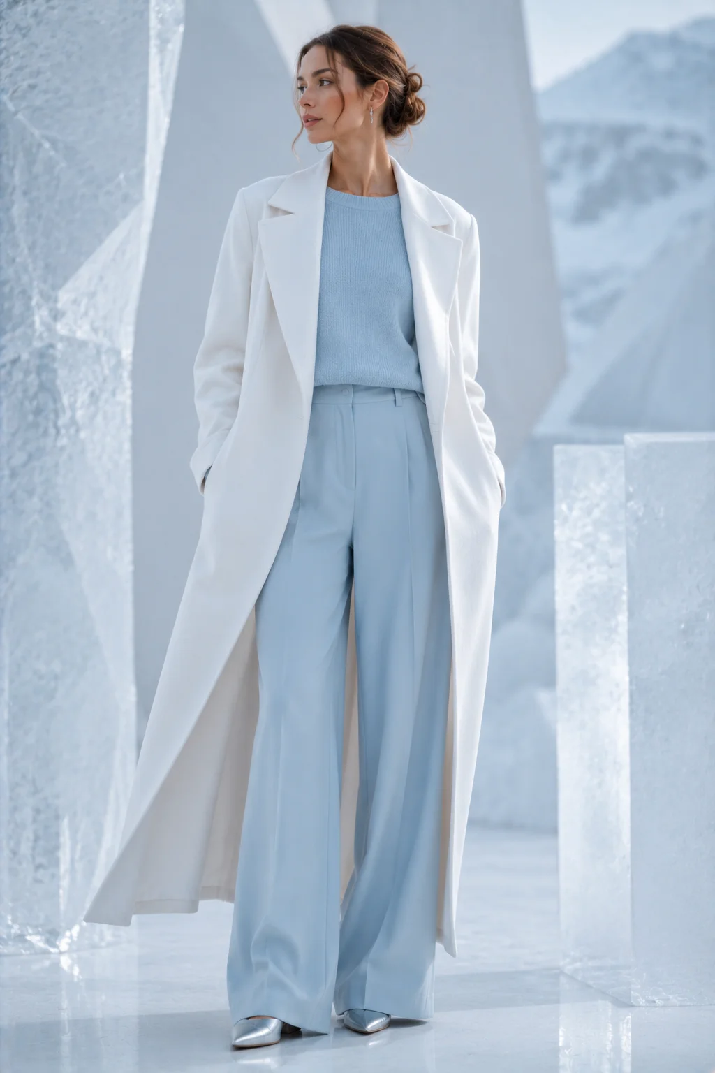 Outfit 3: The White Coat Glacier