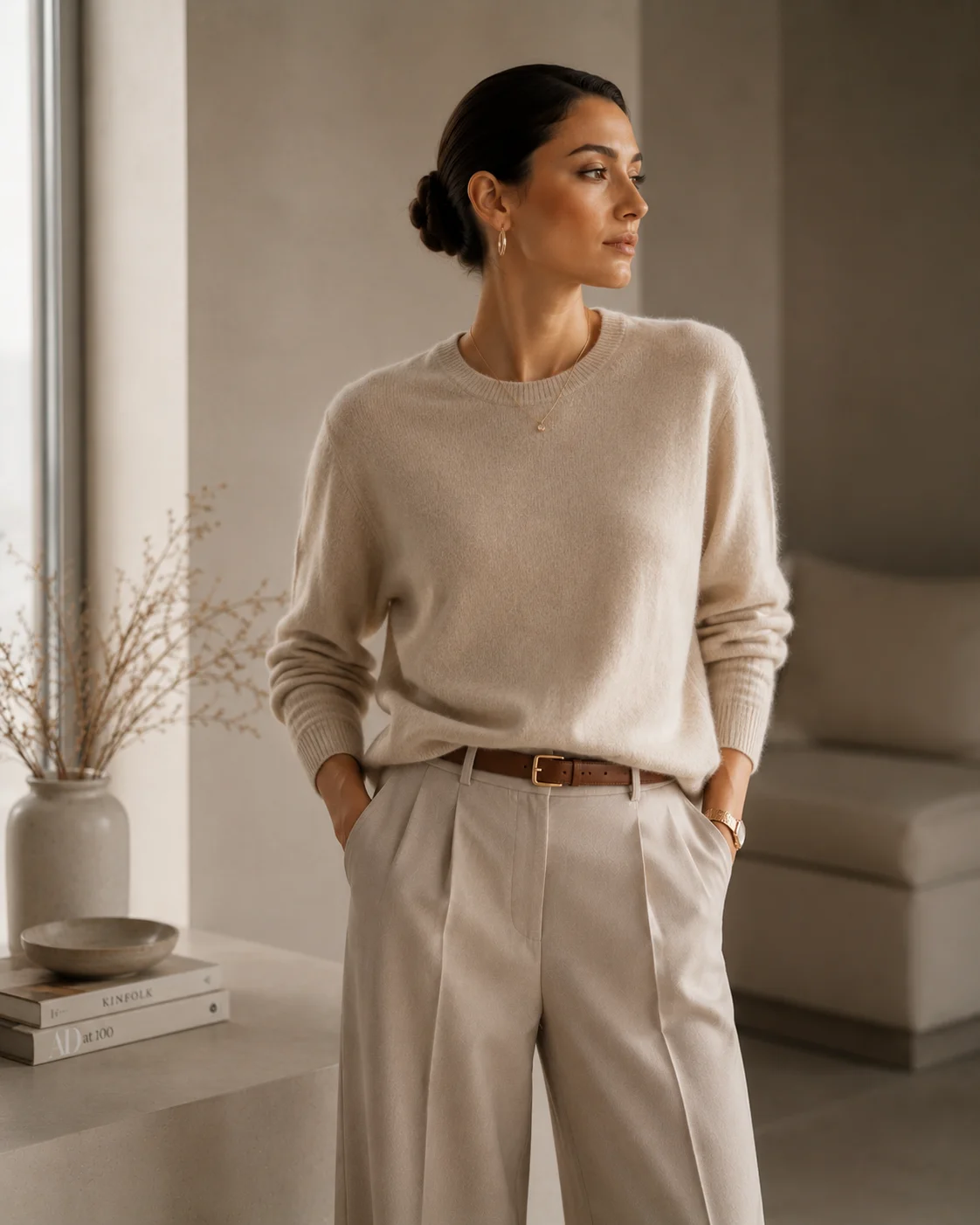 Piece 4: The Cashmere or Cashmere-Feel Crewneck