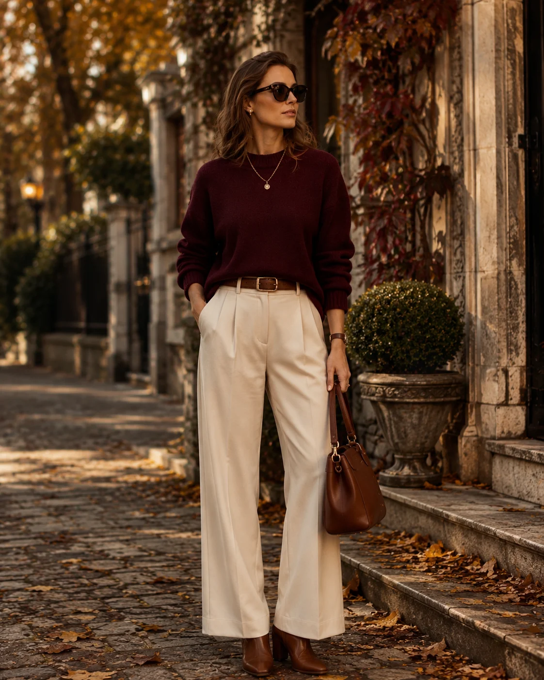 Outfit 5: The Burgundy Moment