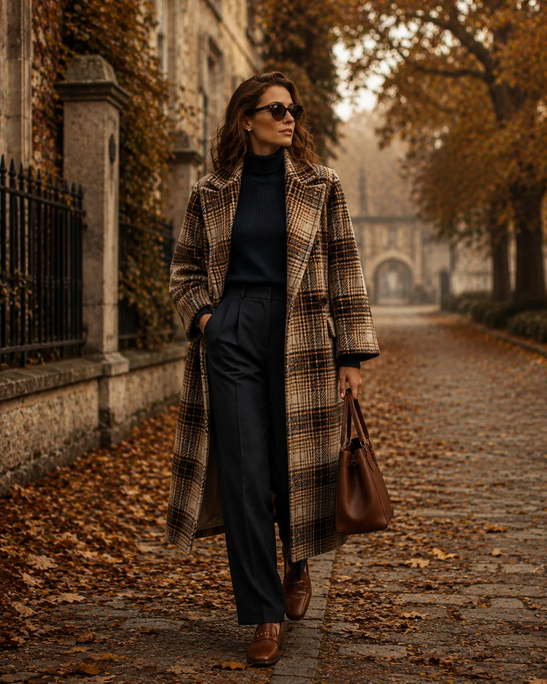 Outfit 7: The Checked Coat Fall Look
