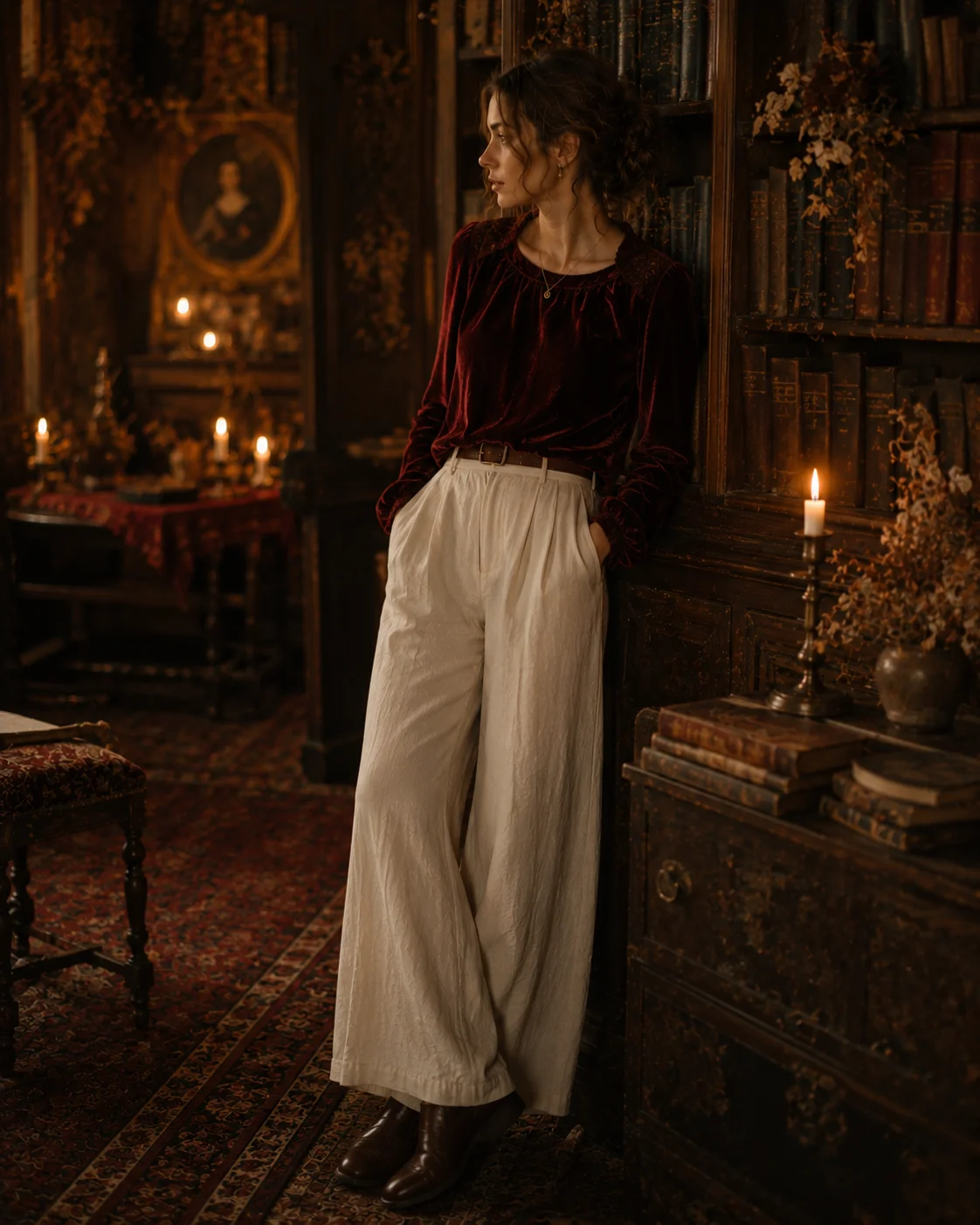 Outfit 8: The Velvet Top