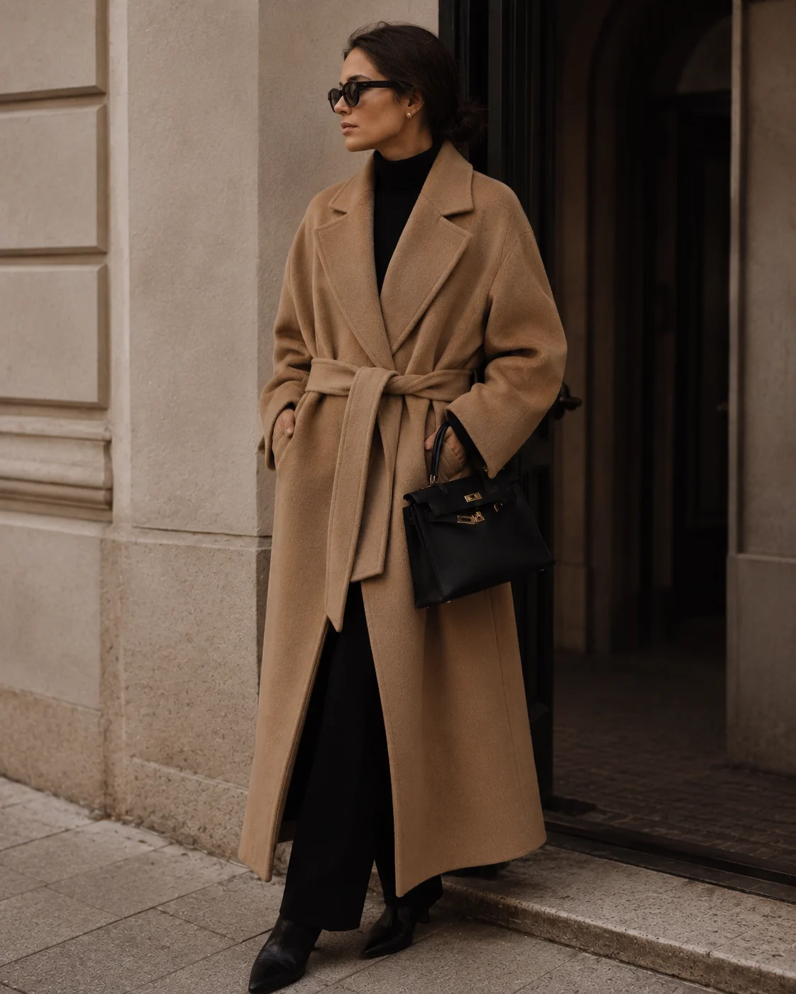 Outfit 4: The Wrap Coat Look