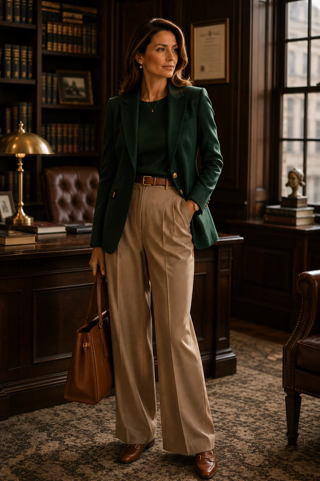 Outfit 11: The Forest Green Professional