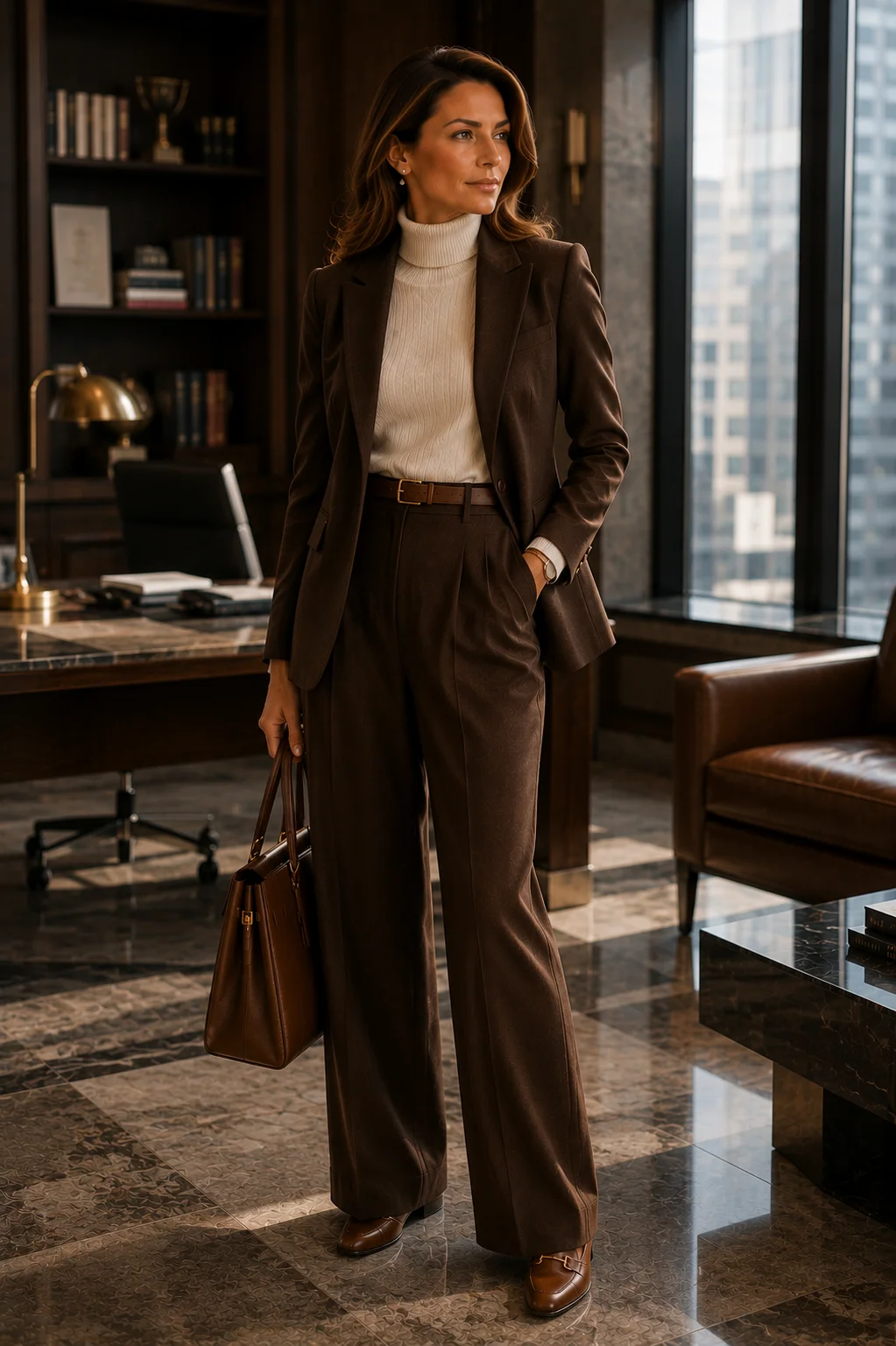 Outfit 12: The Chocolate Brown Power Look
