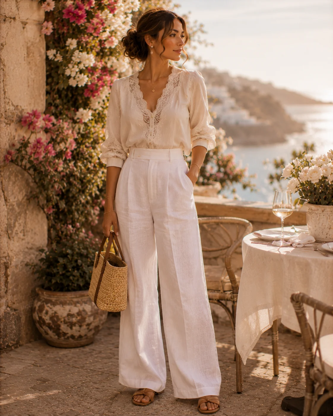 Outfit 12: The White Linen Valentine