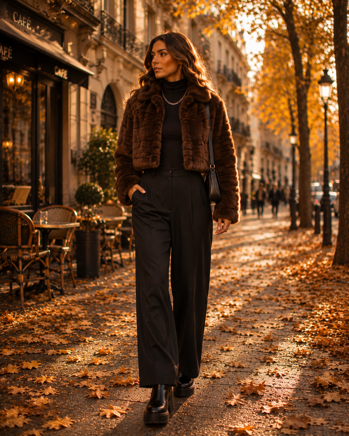 Fall Look 2: The Cropped Faux Fur