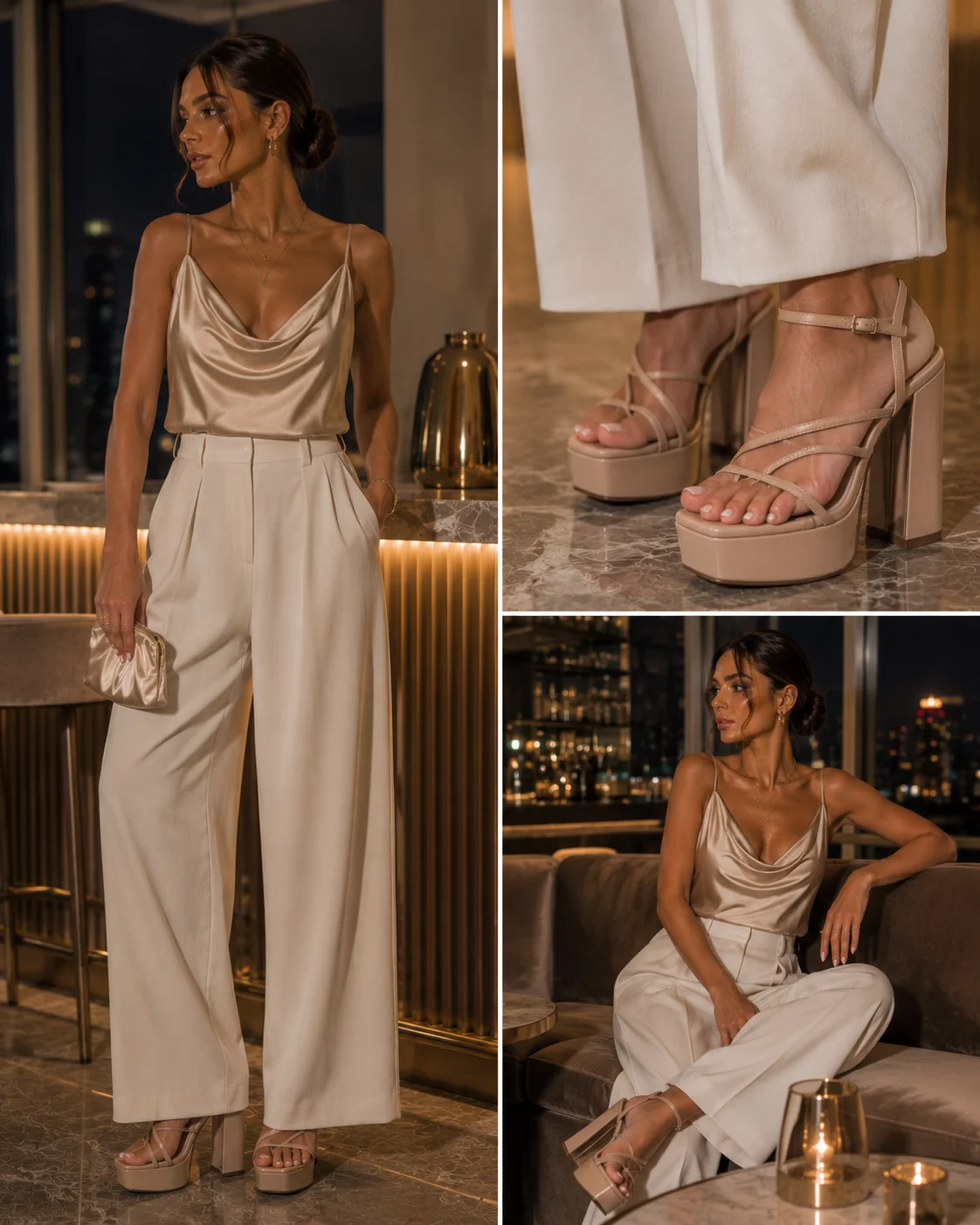 Strappy Platform Block Heels
