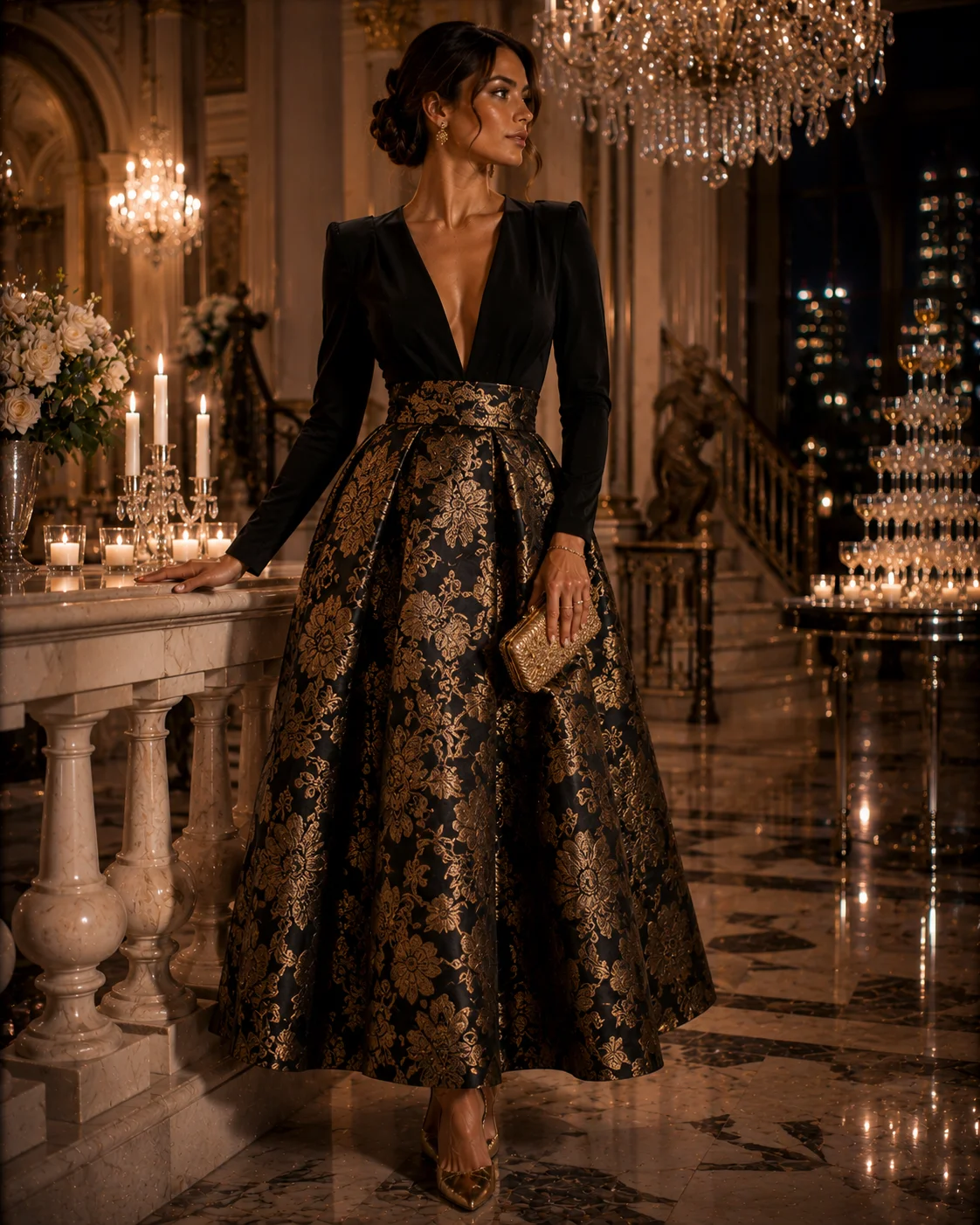 Outfit 16: The Brocade Evening Look