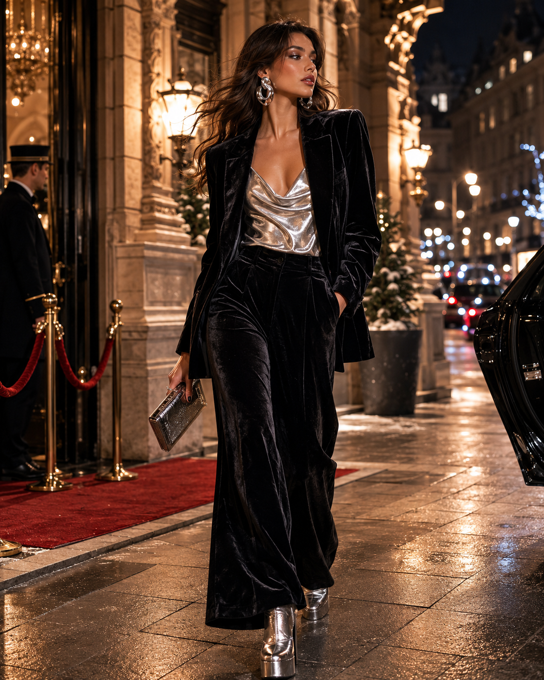 Winter Look 2: The Velvet Suit Winter