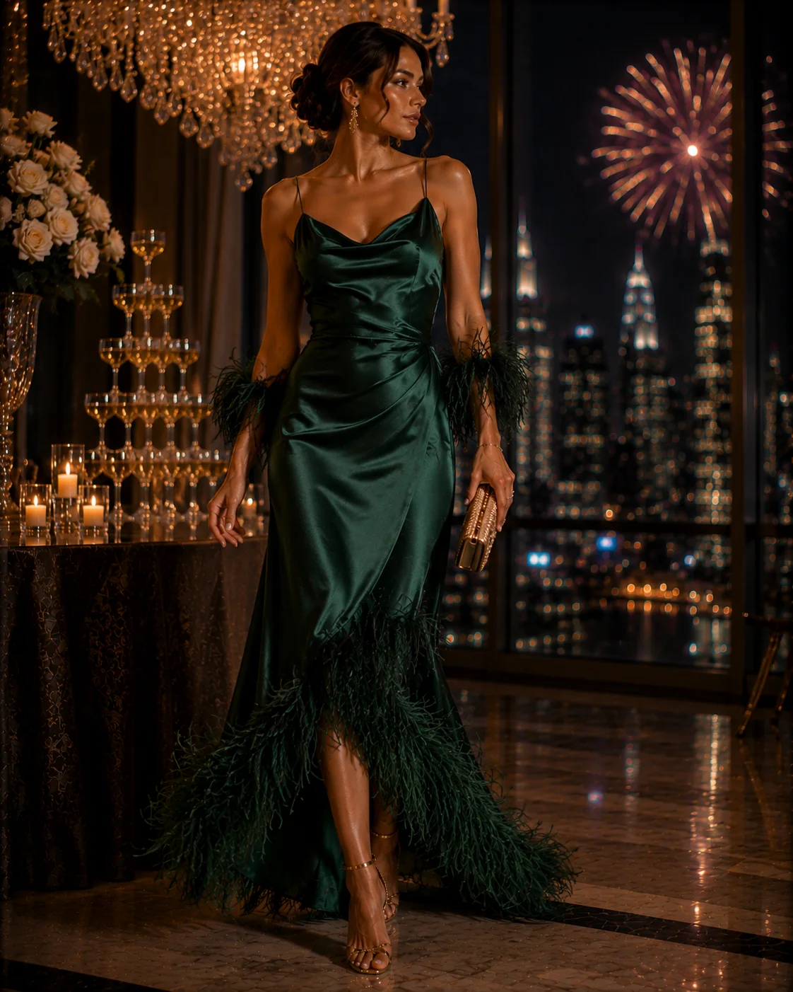 Outfit 19: The Feather and Satin
