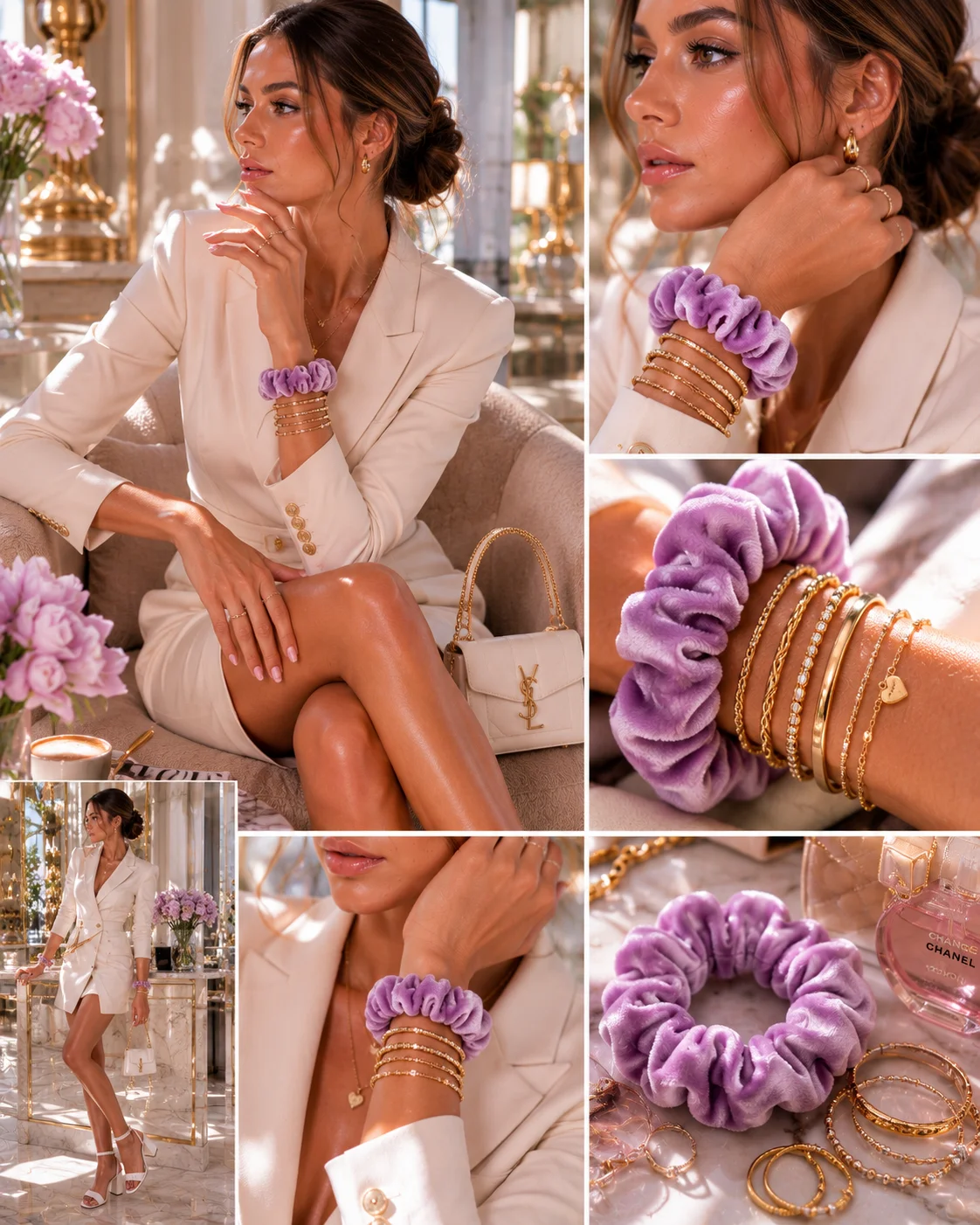 Velvet Scrunchie on the Wrist