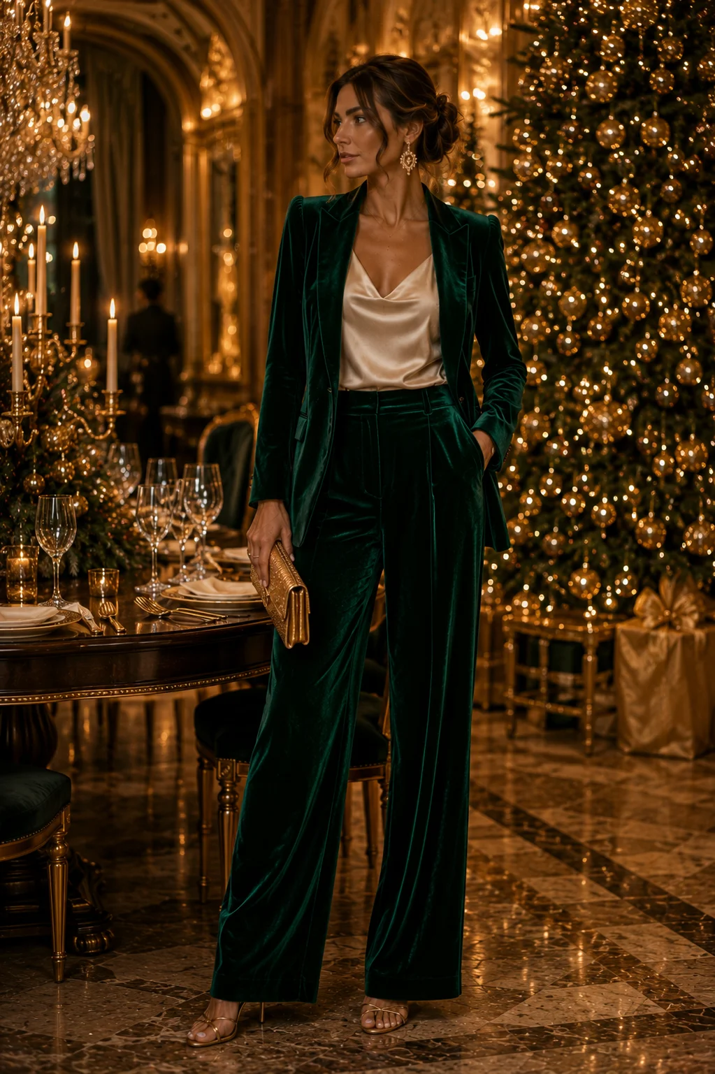 Outfit 3: The Velvet Blazer and Trousers