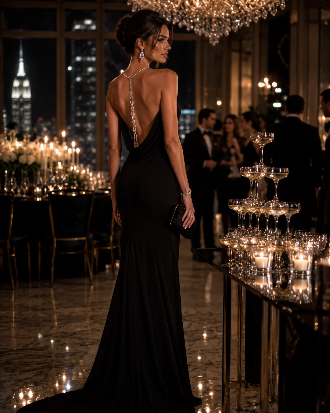 Outfit 4: The Classic Black Gown
