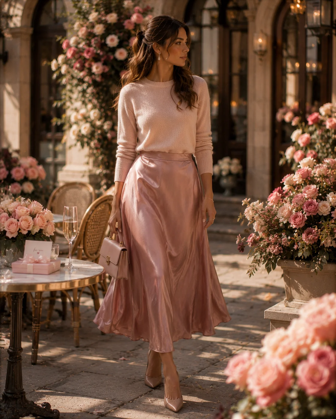 Outfit 4: The Blush Pink Old Money Valentine