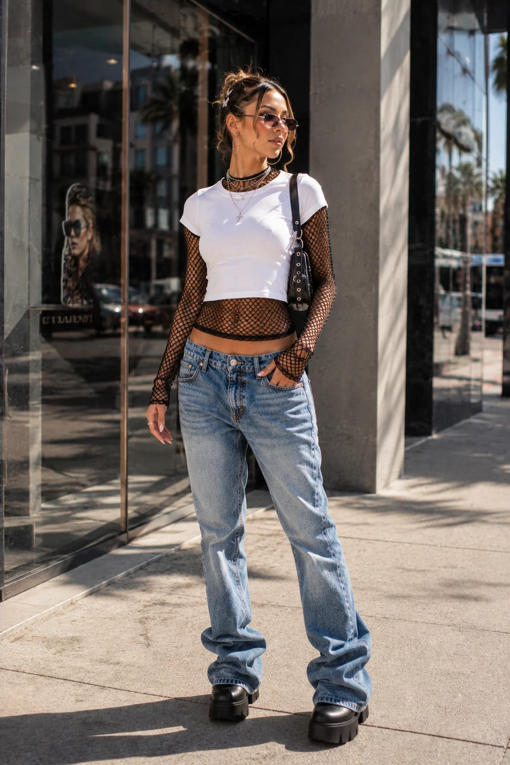 Look 5: The Mesh Underlayer