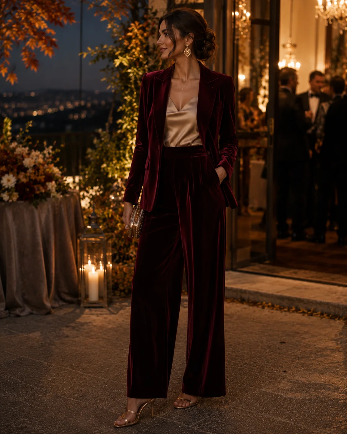 Outfit 5: The Velvet Blazer and Trousers
