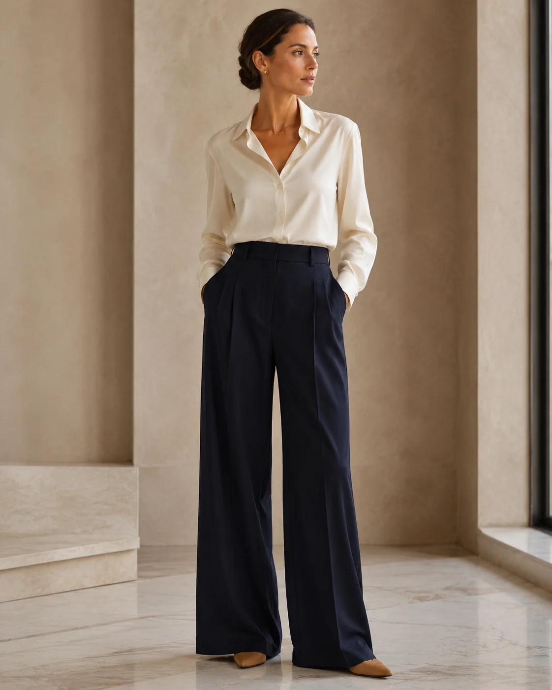 Investment 6: Tailored Wide-Leg Trousers