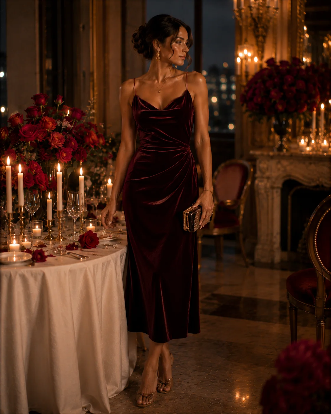 Outfit 6: The Burgundy Velvet Valentine