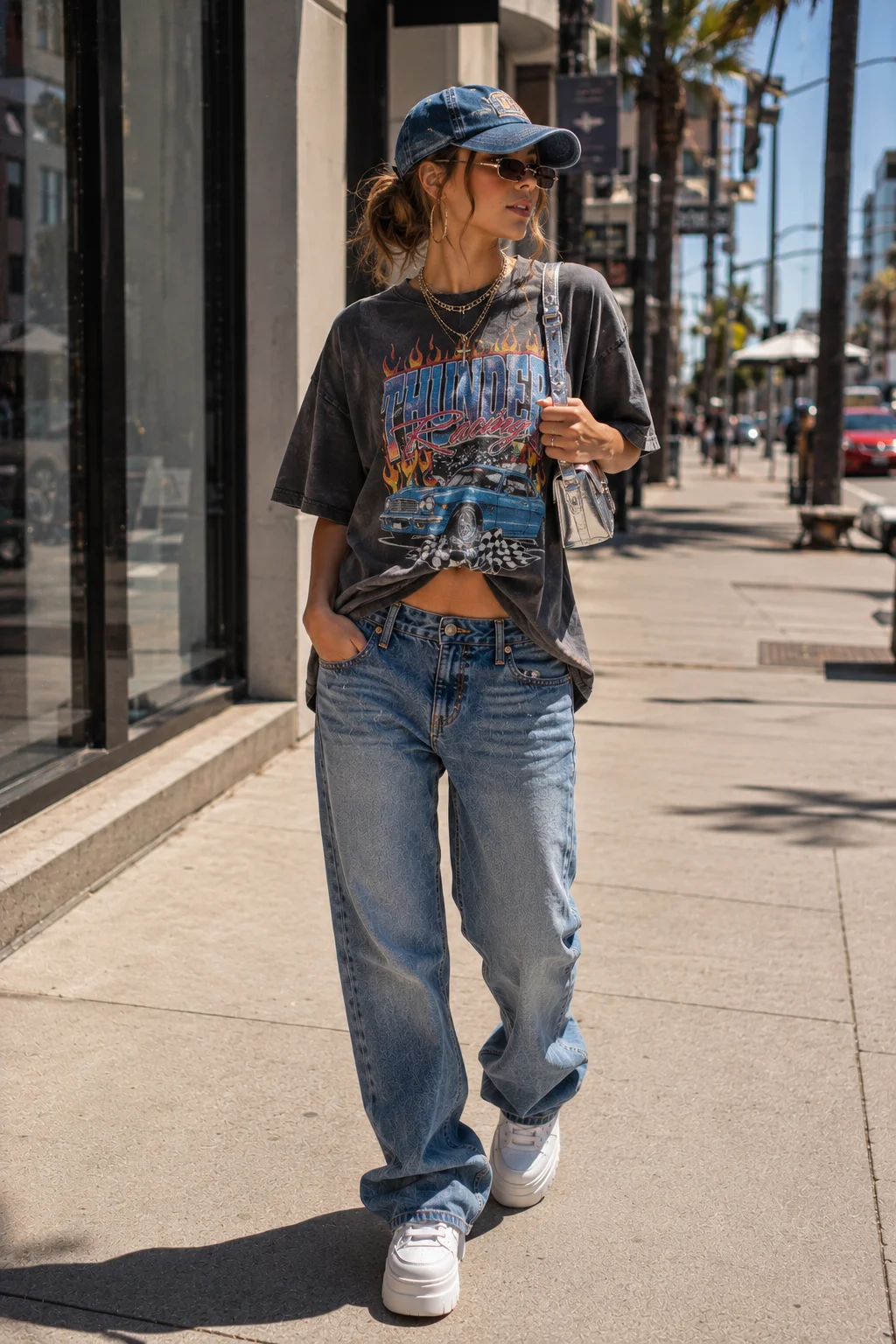 Look 7: The Graphic Tee Tuck