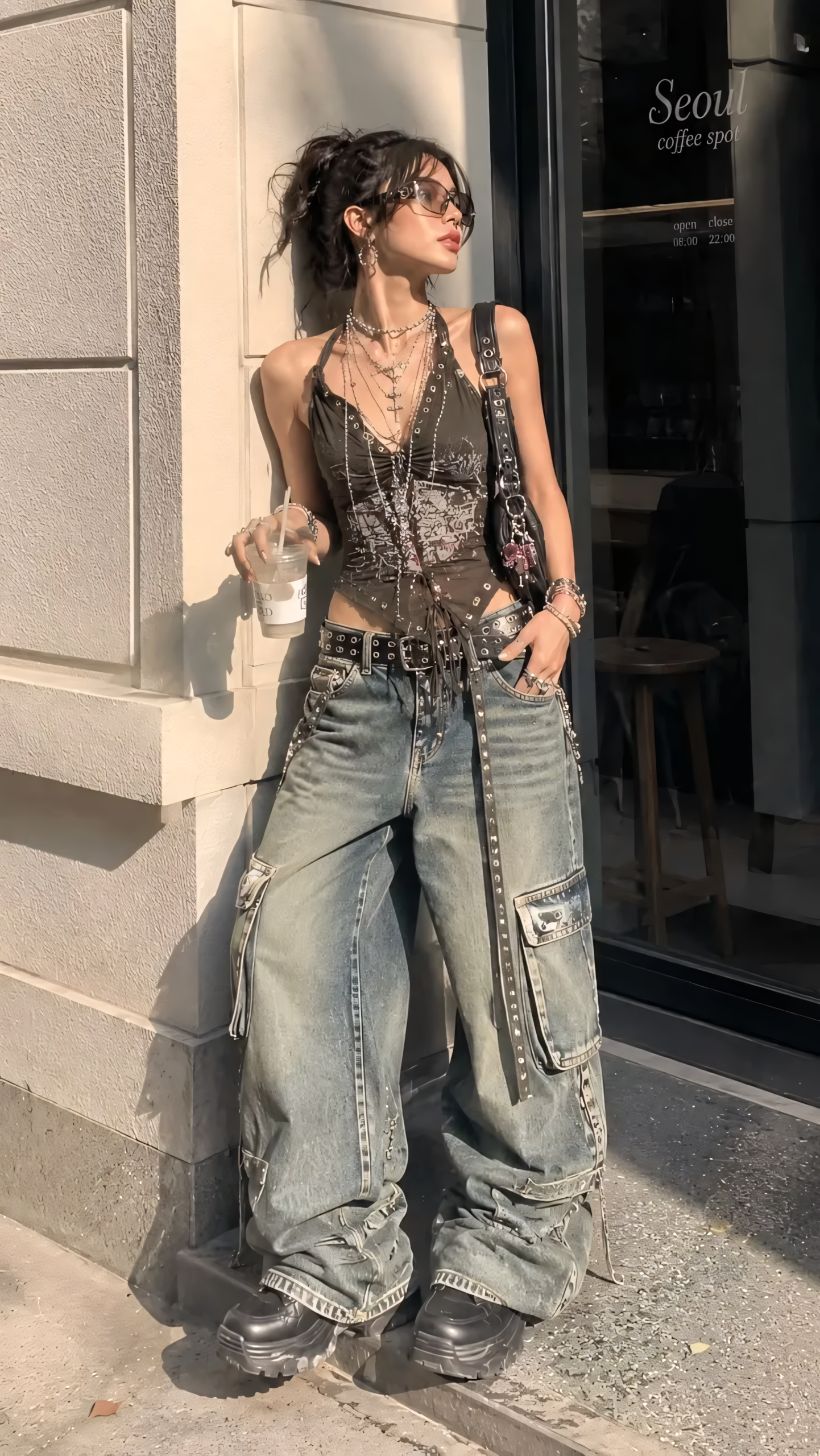 Outfit 5: The Seoul Coffee Shop Y2K
