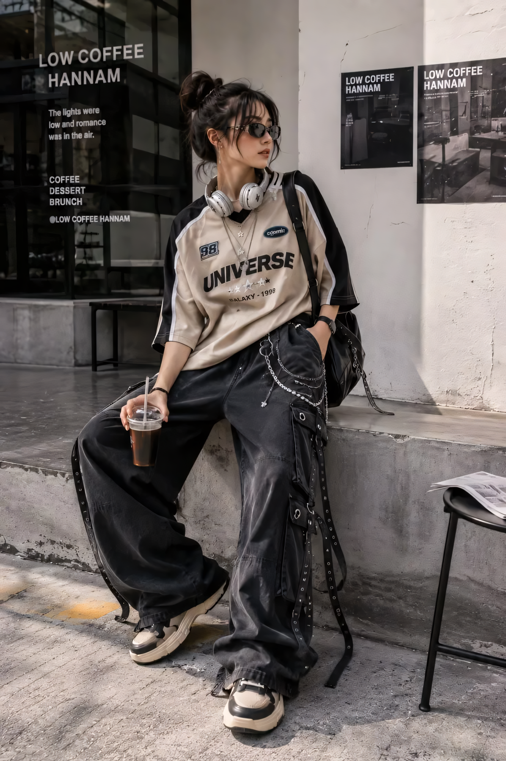 Outfit 8: The Off-Track Jersey and Washed Black Cargos