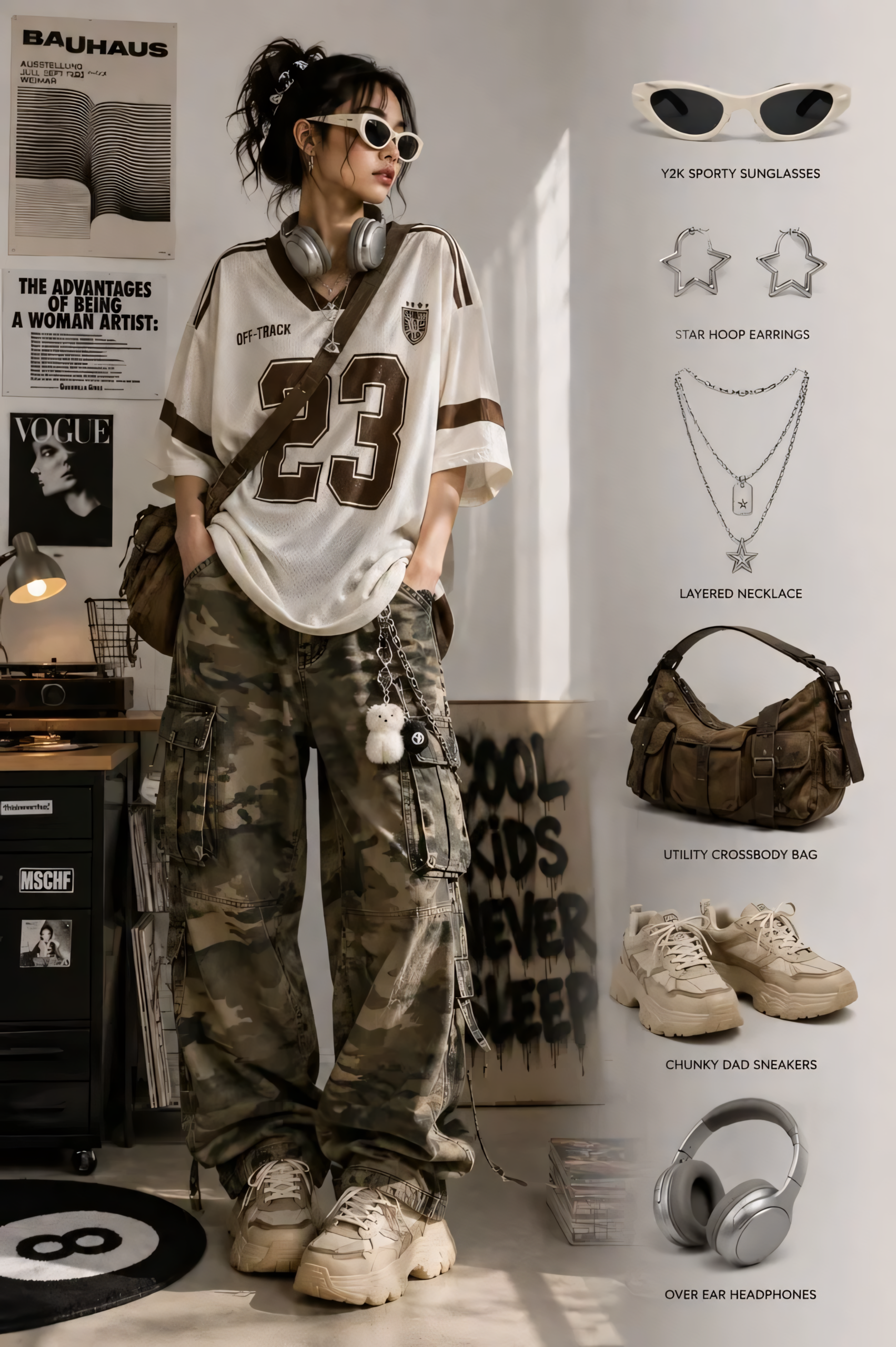 Outfit 13: The Camo Cargo and Jersey